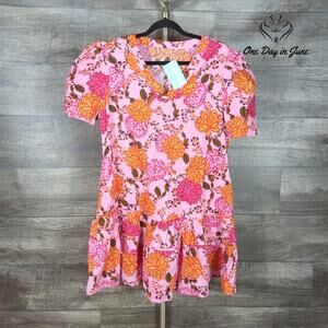 The Southern Goat Short Sleeve Shoulder Pad Mini Dress Size XL
